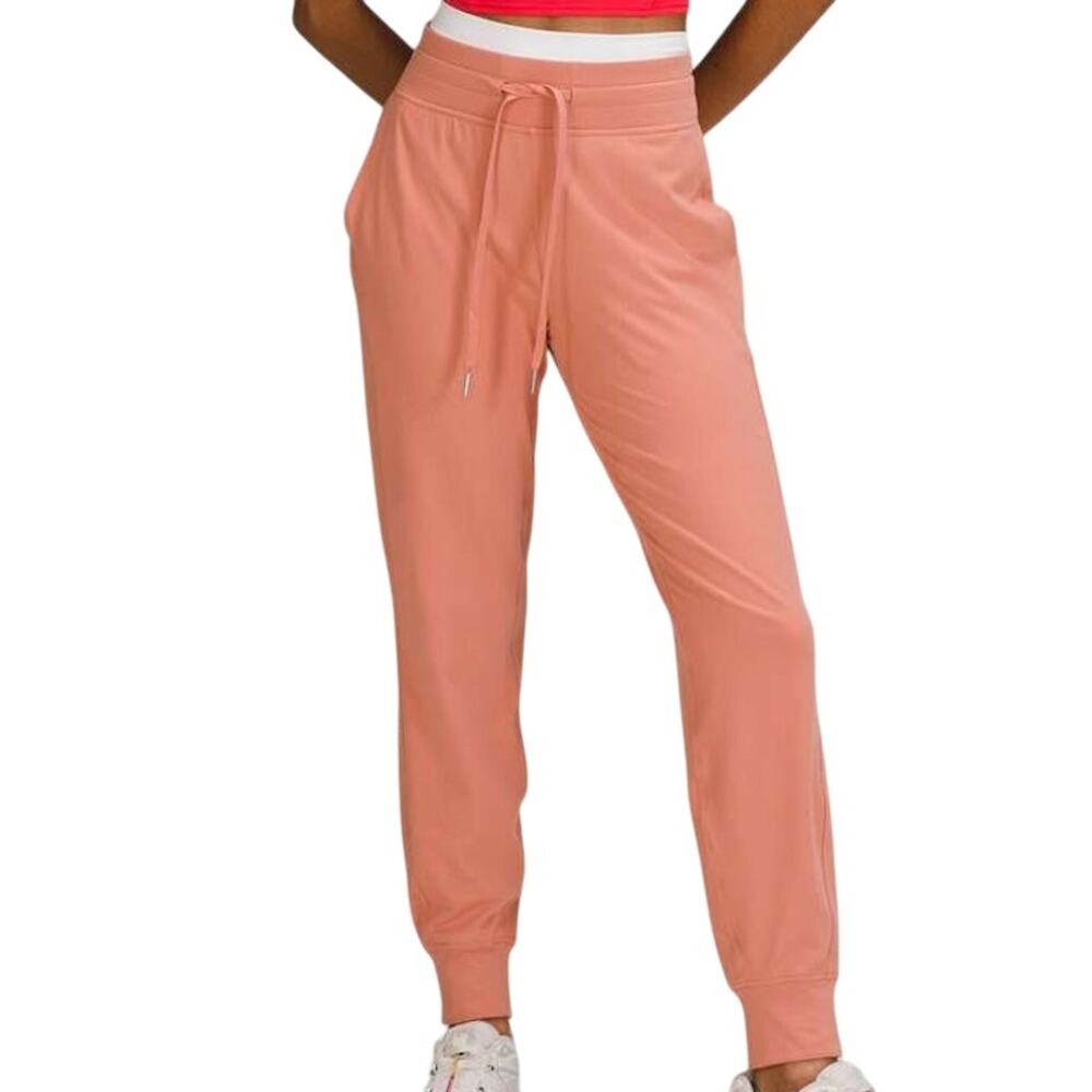 Lululemon Ready To Rulu High Rise Jogger Pink Savannah Women's Size 2 EUC